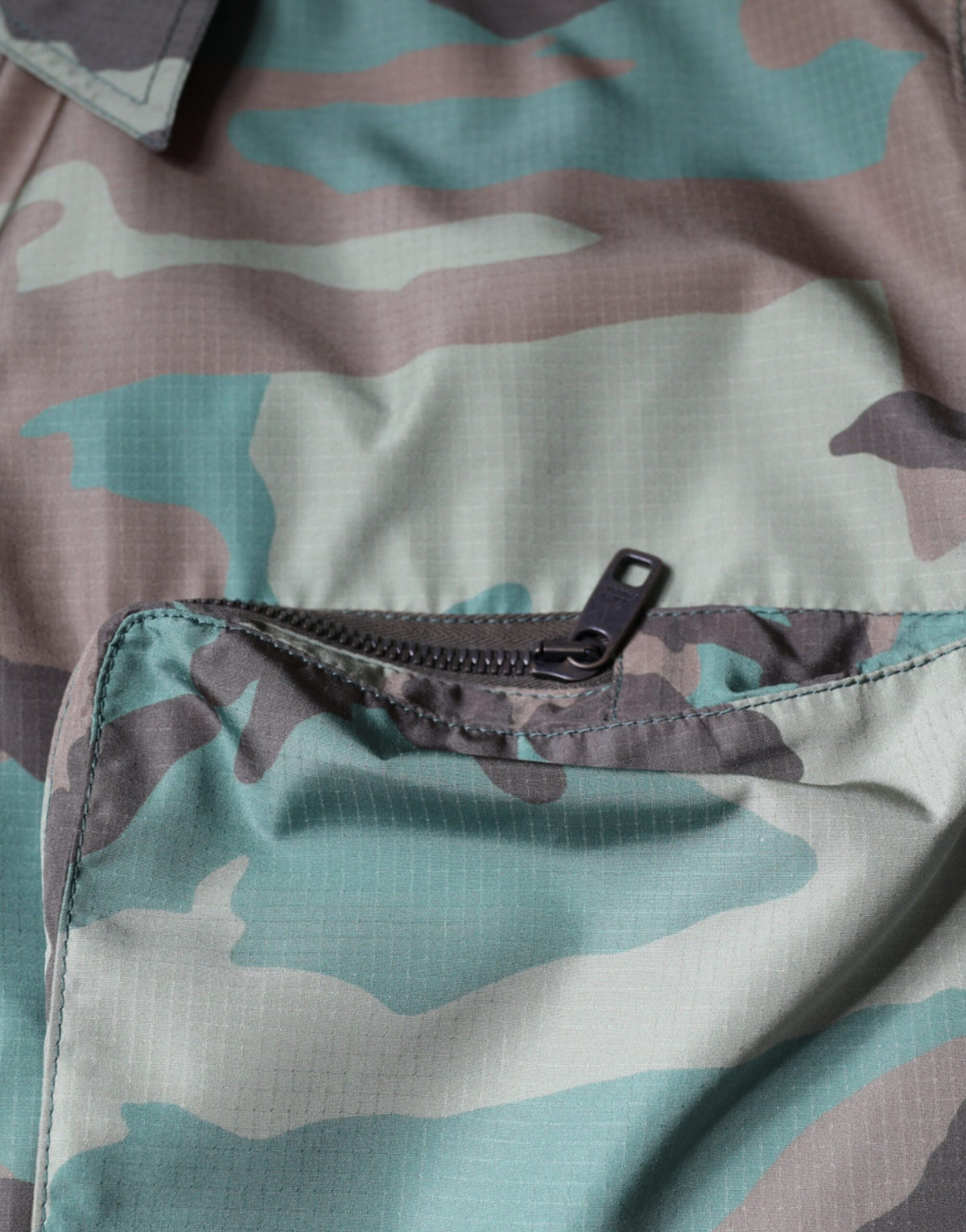 Dolce & Gabbana Men's Polyester & Nylon Shirt - Multicolor Camouflage