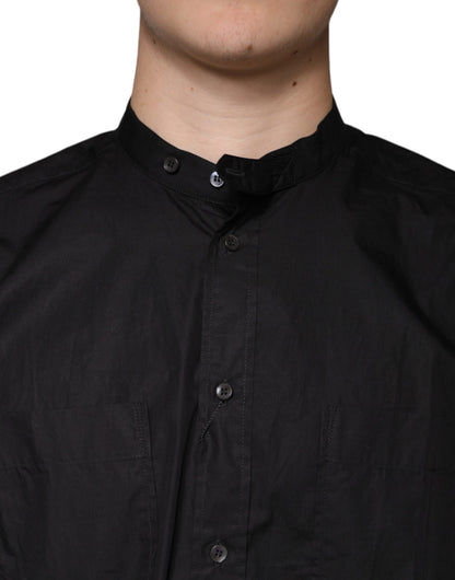 Dolce & Gabbana Men's Regular Fit Long-Sleeve Cotton Shirt - Black