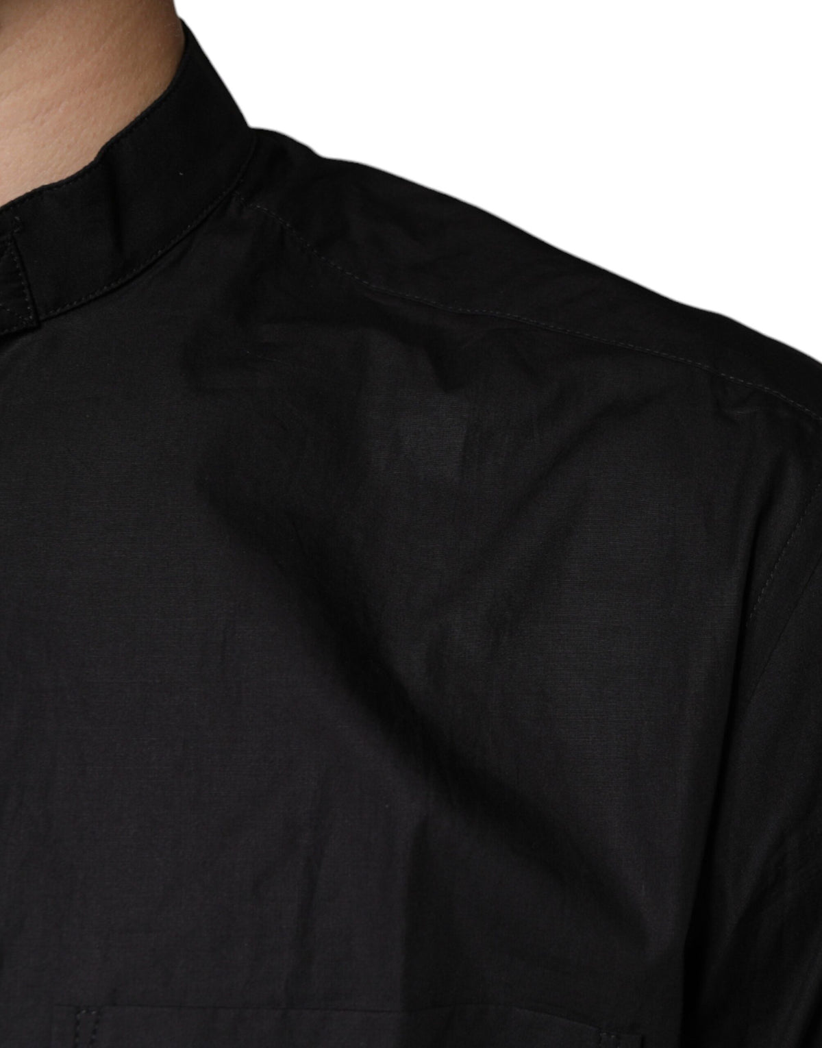 Dolce & Gabbana Men's Regular Fit Long-Sleeve Cotton Shirt - Black