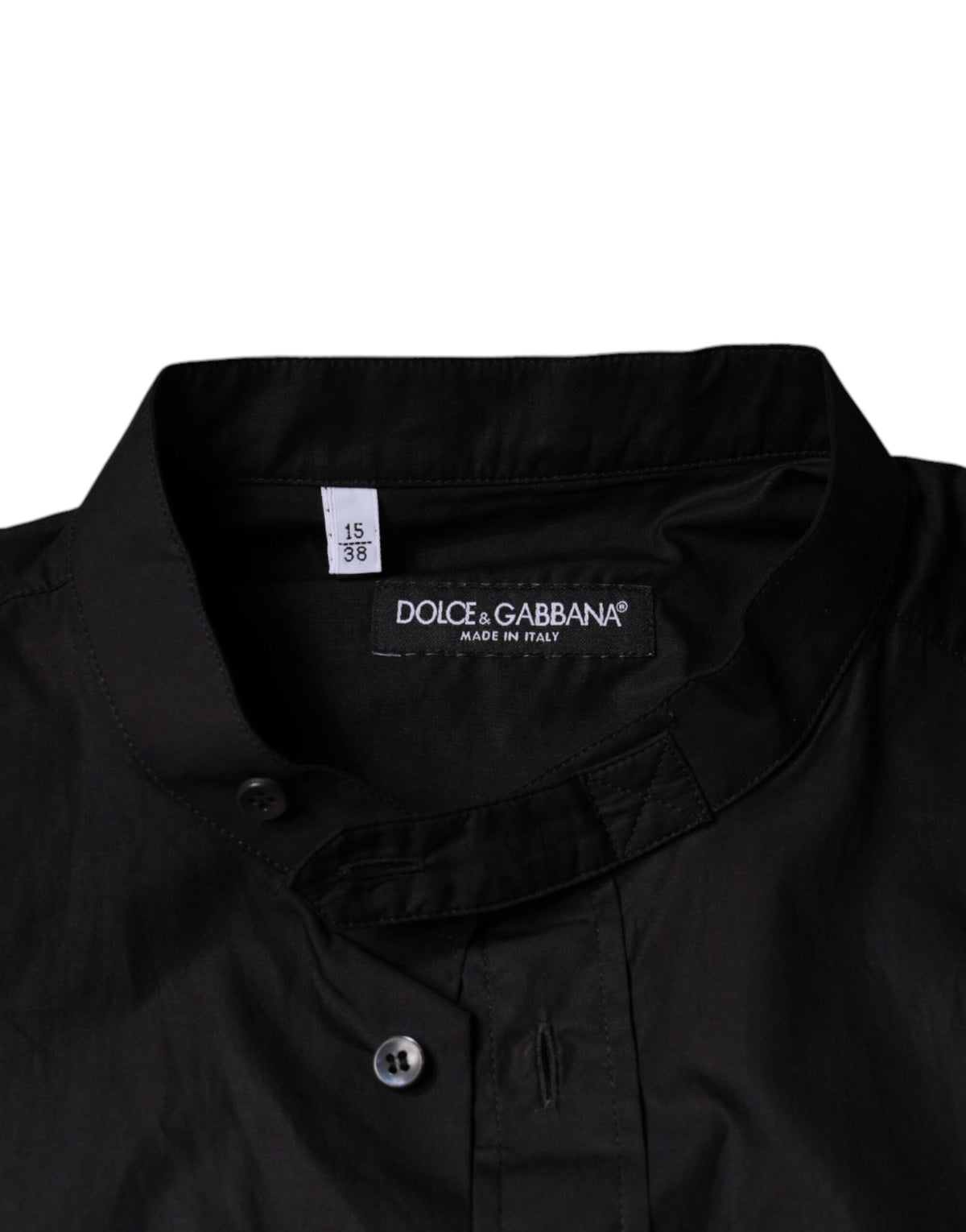 Dolce & Gabbana Men's Regular Fit Long-Sleeve Cotton Shirt - Black