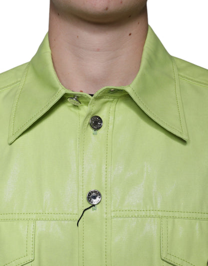 Dolce & Gabbana Men's Regular Fit Long-Sleeve Cotton Shirt - Green