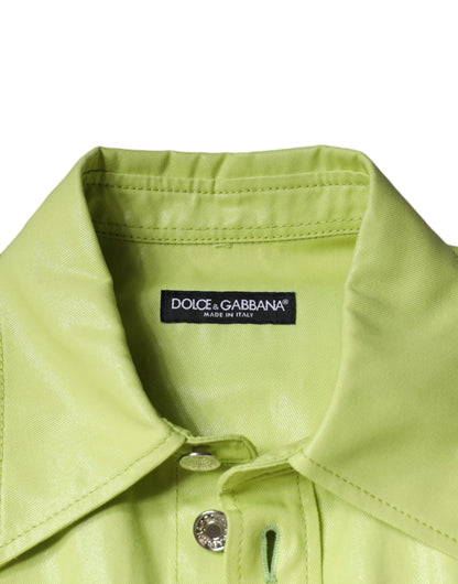 Dolce & Gabbana Men's Regular Fit Long-Sleeve Cotton Shirt - Green