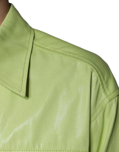 Dolce & Gabbana Men's Regular Fit Long-Sleeve Cotton Shirt - Green