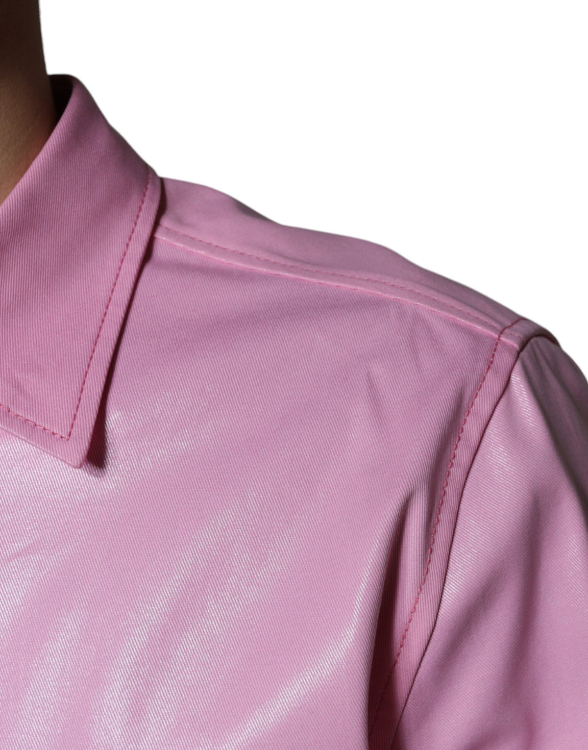Dolce & Gabbana Men's Regular Fit Long-Sleeve Cotton Shirt - Pink