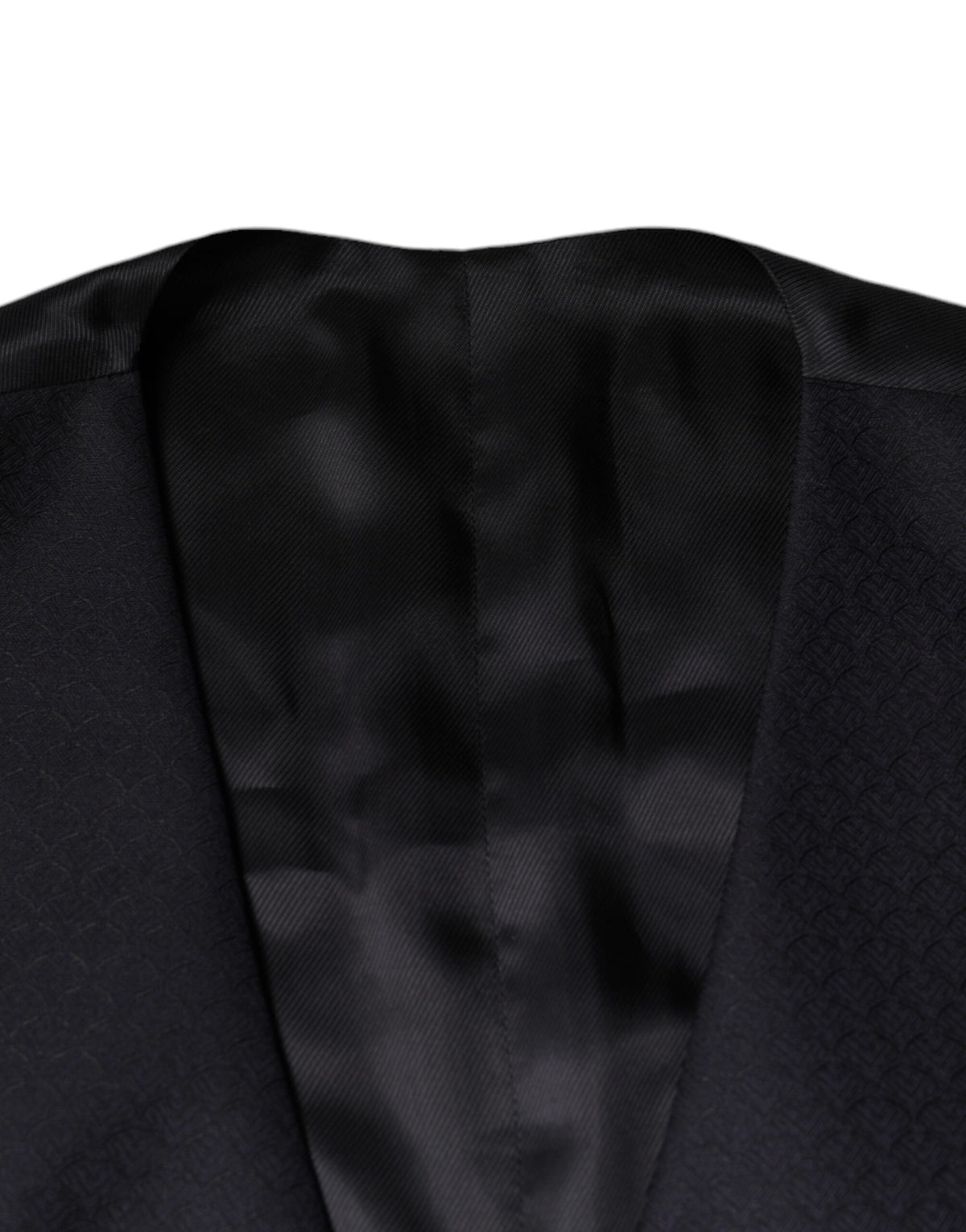 Dolce & Gabbana Men's Single Breasted Cupro Viscose Mohair & Wool Vest - Black