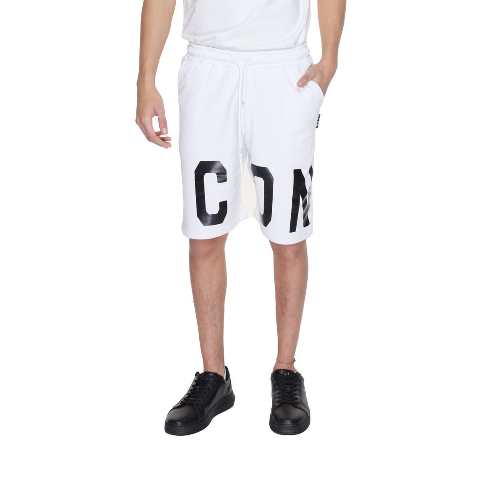 Icon White Cotton Sweat Shorts