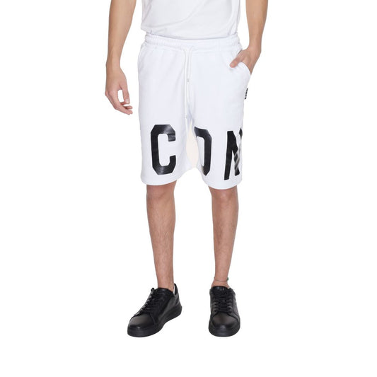 Icon White Cotton Sweat Shorts