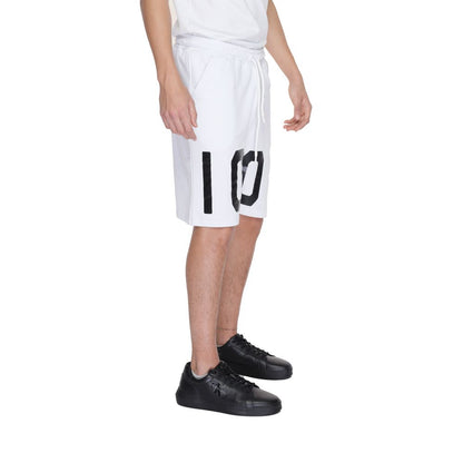 Icon White Cotton Sweat Shorts