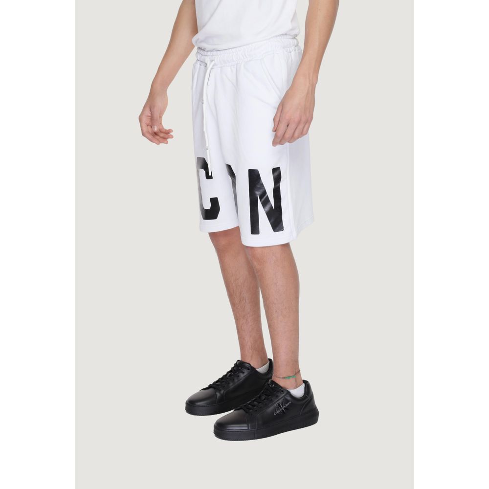 Icon White Cotton Sweat Shorts