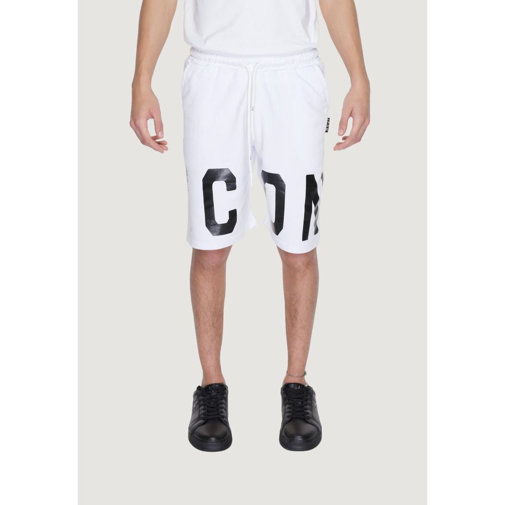 Icon White Cotton Sweat Shorts