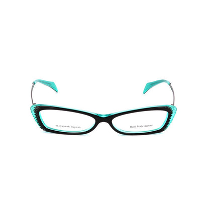 Alexander McQueen AMQ4163R2K Dark-Ruthemium, Black & Turquoise Women's Optical Frames