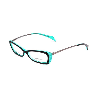 Alexander McQueen AMQ4163R2K Dark-Ruthemium, Black & Turquoise Women's Optical Frames