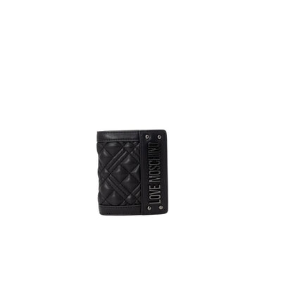 Love Moschino Black Quilted Faux Leather Wallet