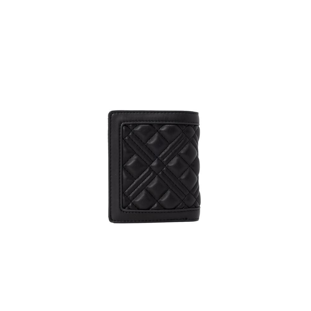 Love Moschino Black Quilted Faux Leather Wallet