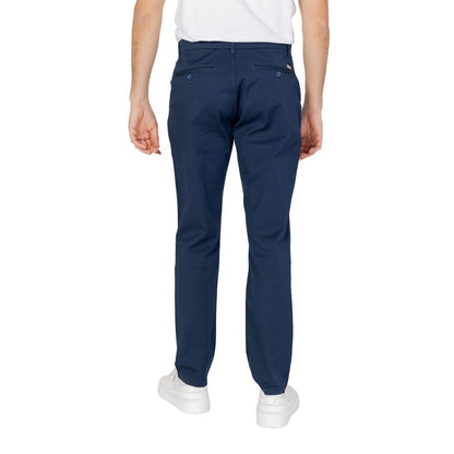 Pants by Armani Exchange for men in stretch cotton blue features a sleek silhouette with a sleek slim, a refined long, and a sophisticated finish.