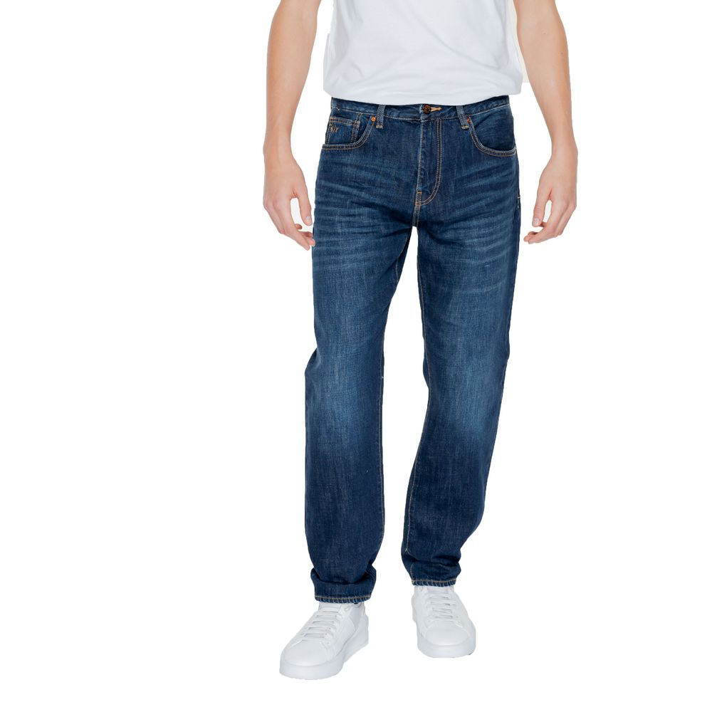 Armani Exchange Blue Wash Cotton Denim Jeans