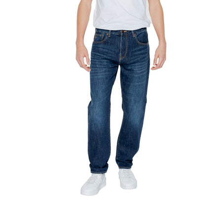 Armani Exchange Blue Wash Cotton Denim Jeans