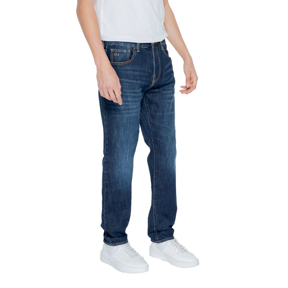 Armani Exchange Blue Wash Cotton Denim Jeans