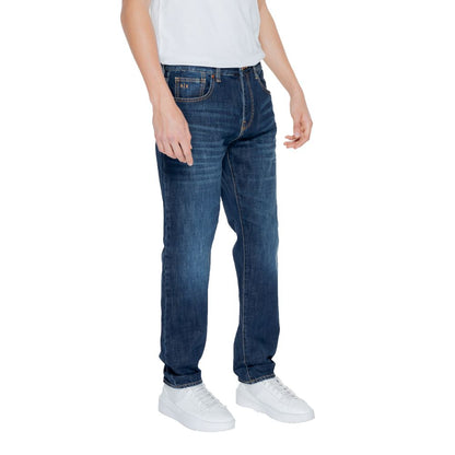 Armani Exchange Blue Wash Cotton Denim Jeans