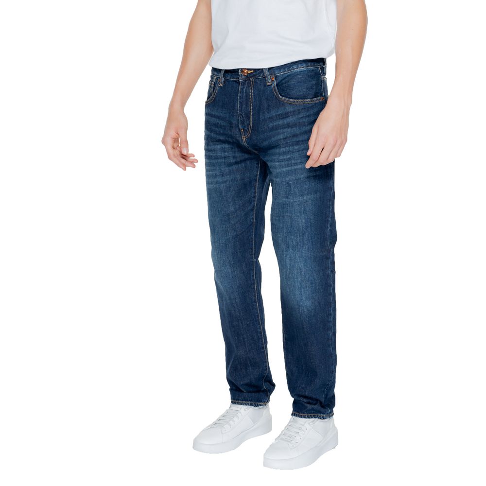 Armani Exchange Blue Wash Cotton Denim Jeans