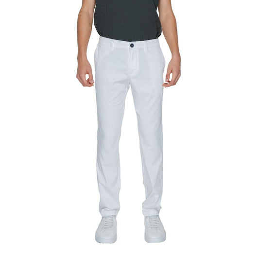 Armani Exchange White Cotton Chino Pants