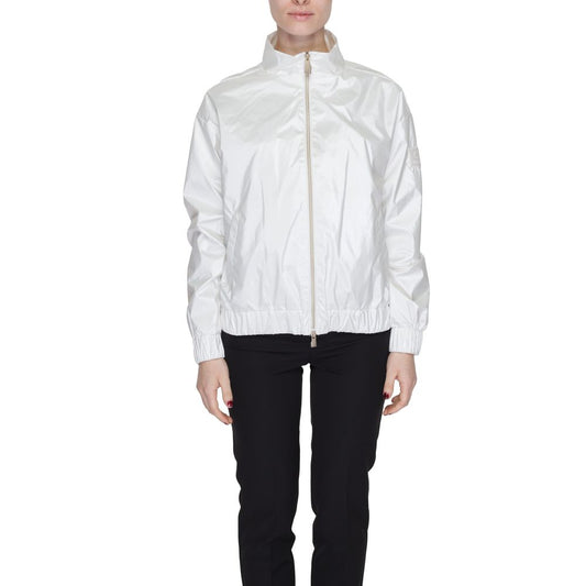 White Polyester Short Jacket