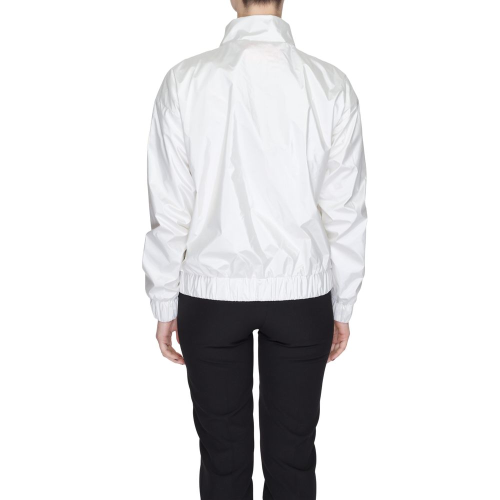 White Polyester Short Jacket