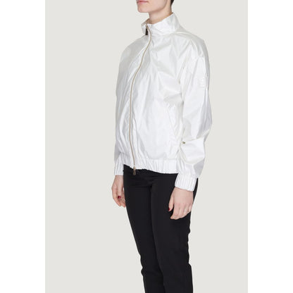 White Polyester Short Jacket