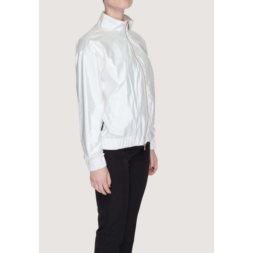 White Polyester Short Jacket