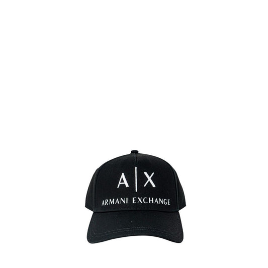 Armani Exchange Black Cotton Baseball Hat