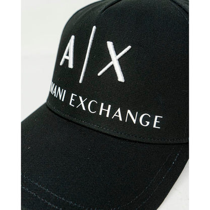 Armani Exchange Black Cotton Baseball Hat