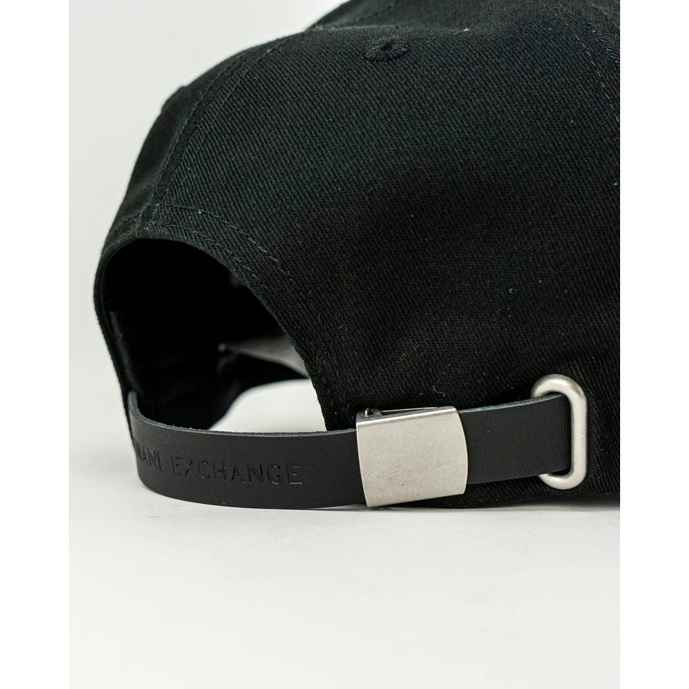 Armani Exchange Black Cotton Baseball Hat