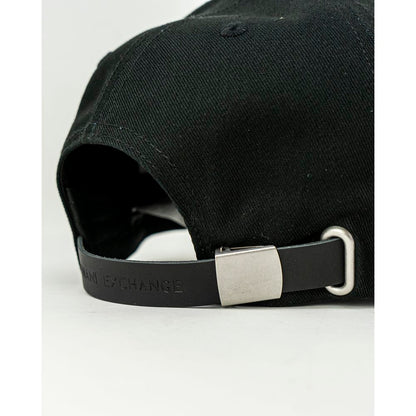 Armani Exchange Black Cotton Baseball Hat