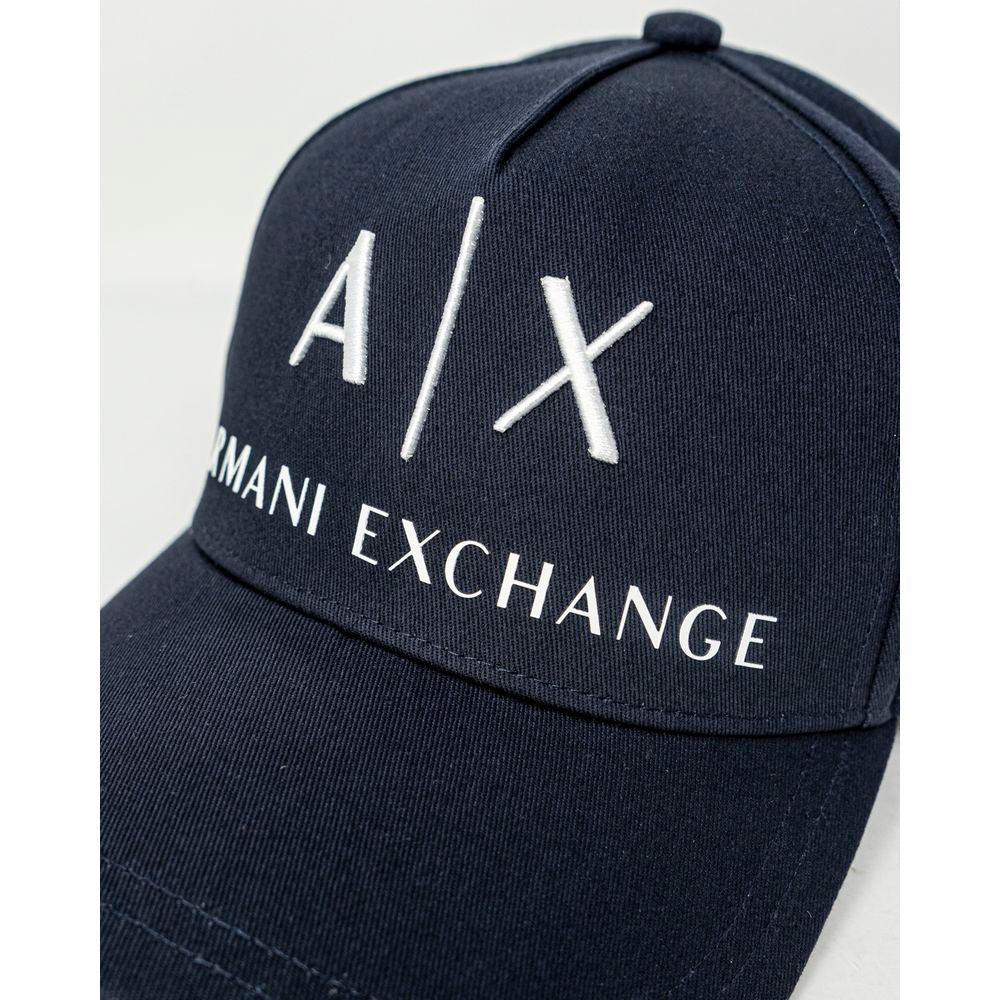 Armani Exchange Blue Cotton Baseball Hat