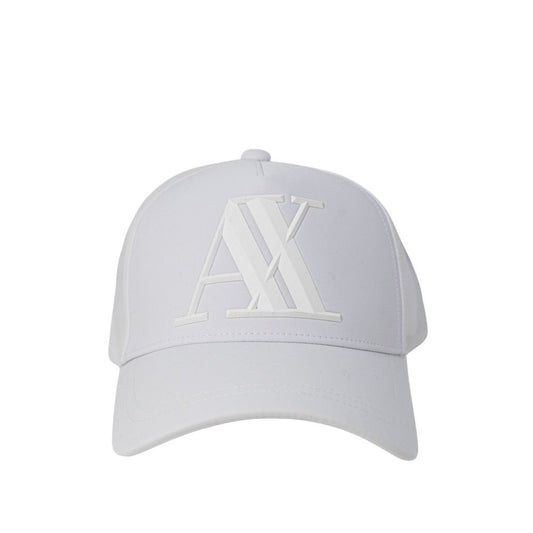 Armani Exchange White Cotton Baseball Hat