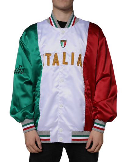Dolce & Gabbana Men's Nylon & Polyester Bomber Jacket - Multicolor