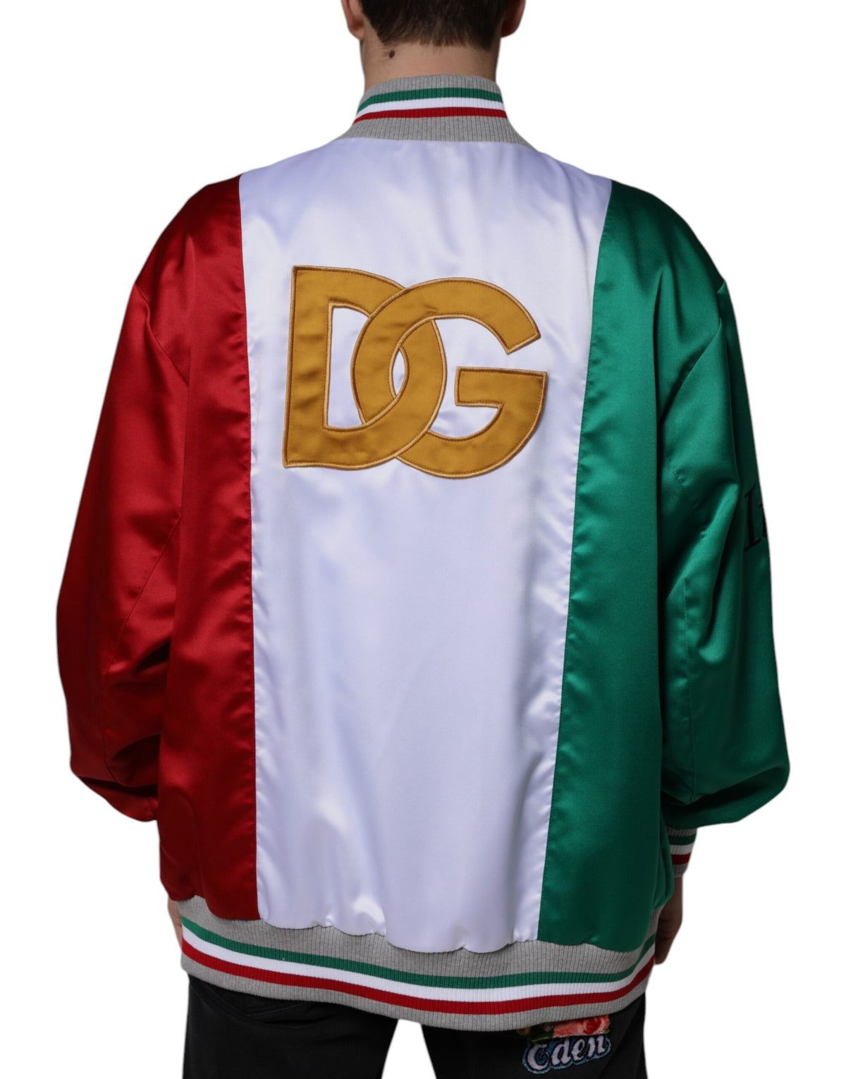 Dolce & Gabbana Men's Nylon & Polyester Bomber Jacket - Multicolor
