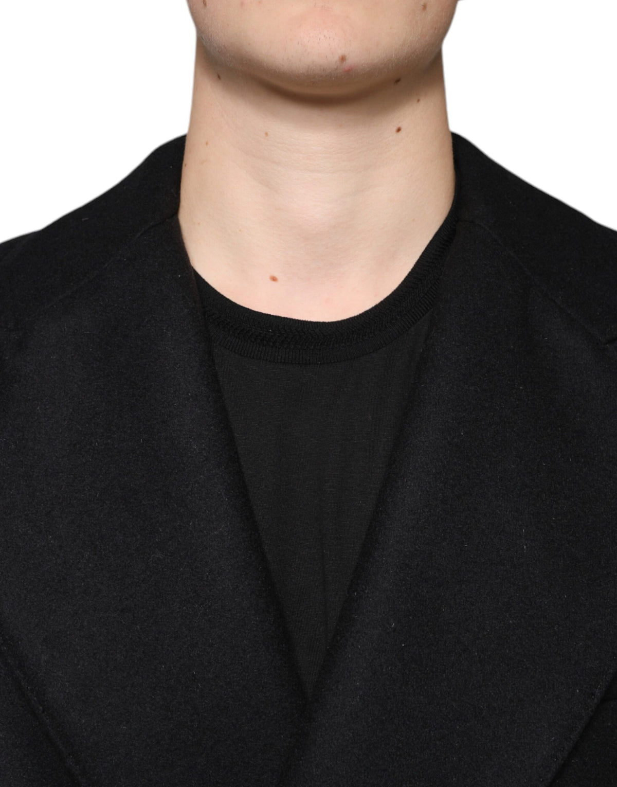 Dolce & Gabbana Men's Double Breasted Virgin Wool & Nylon Blazer - Black