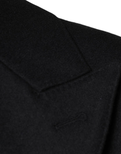 Dolce & Gabbana Men's Double Breasted Virgin Wool & Nylon Blazer - Black