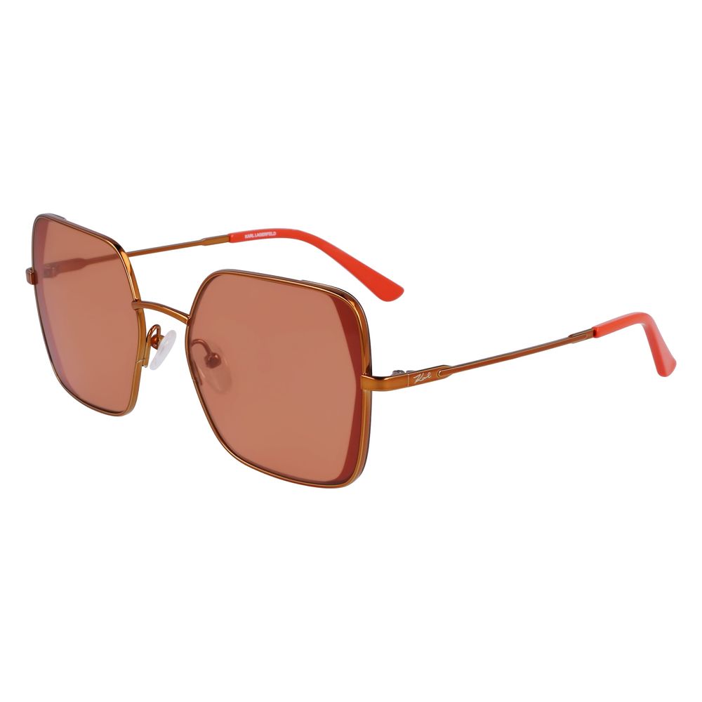 Orange Metal Sunglasses by Karl Lagerfeld