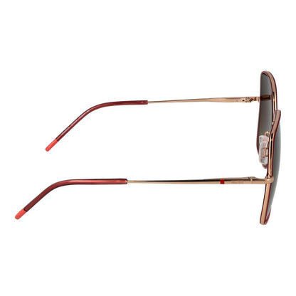 Sunglasses by Hugo Boss for women in red features an ethereal full-rim square frame design with red coloured frame frames and gradient category-3-dark-tint lens for a ethereal finish.