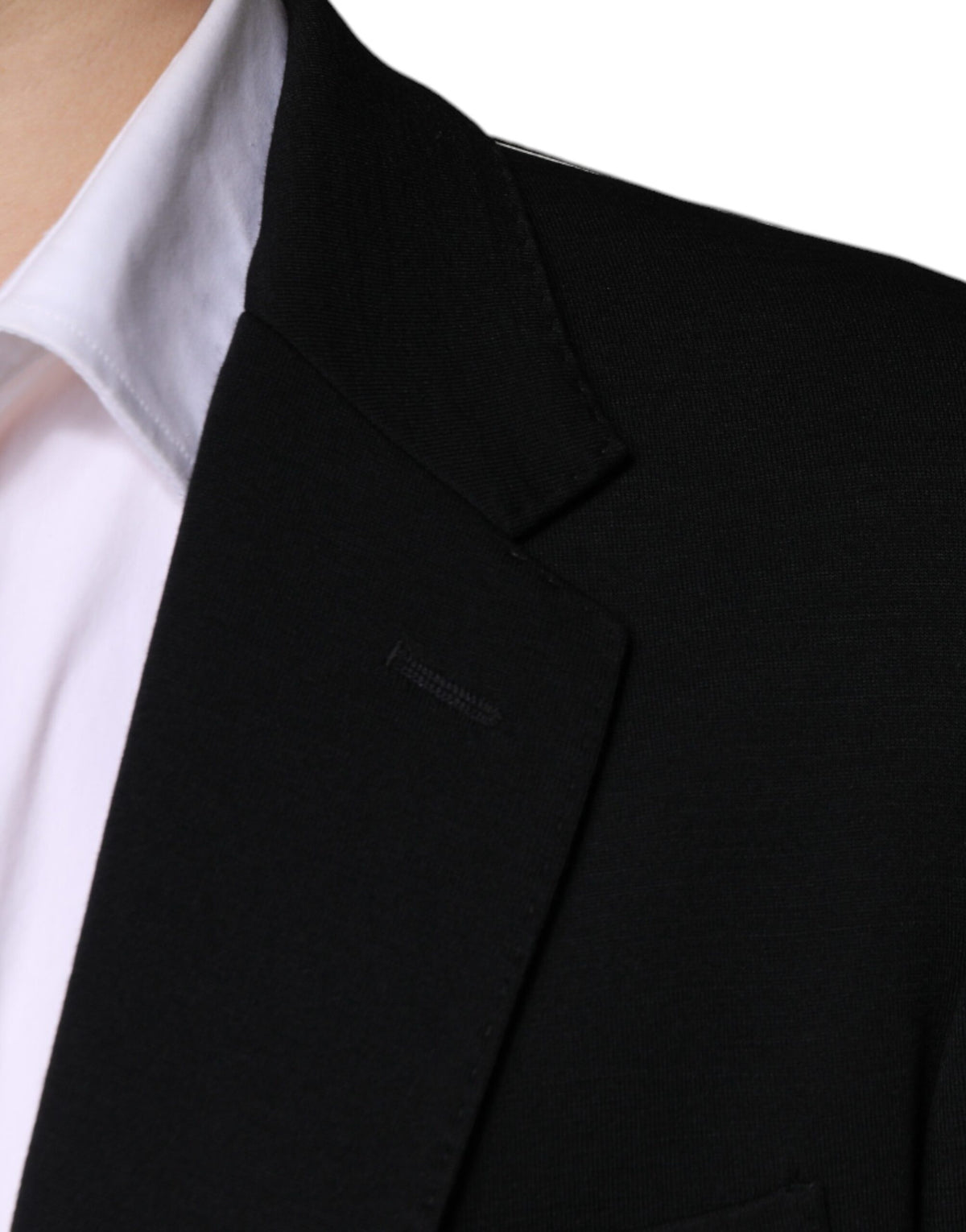 Dolce & Gabbana Men's Single Breasted Virgin Wool & Nylon Blazer - Black
