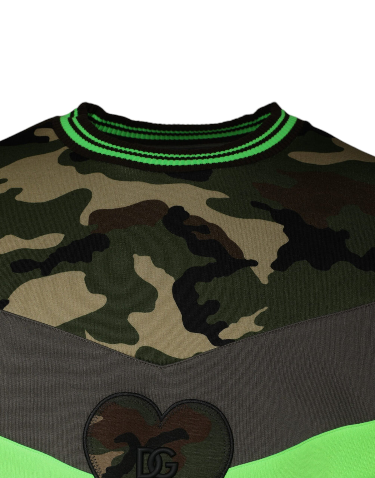 Dolce & Gabbana Men's Cotton Polyester Sweatshirt - Multicolor Patterned Camouflage