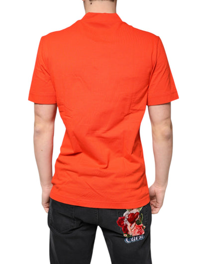 Dolce & Gabbana Men's Slim Short-Sleeve Cotton Polo Shirt - Orange