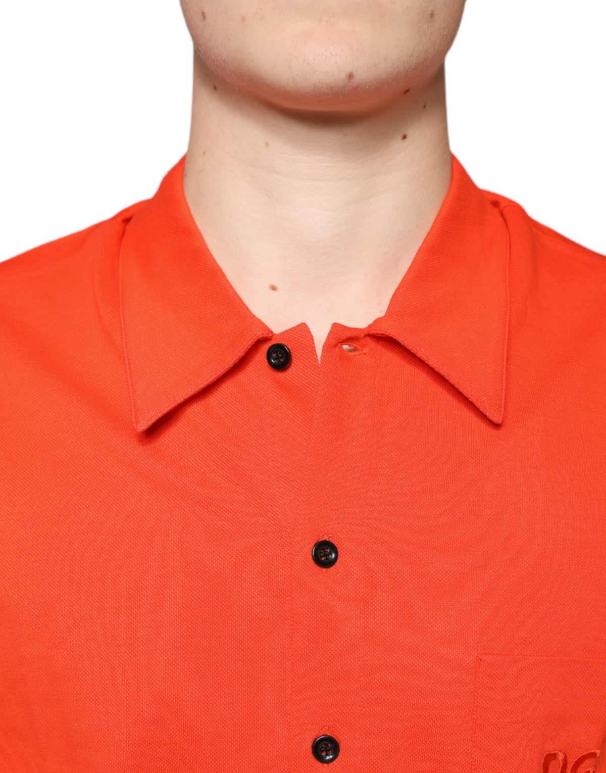 Dolce & Gabbana Men's Slim Short-Sleeve Cotton Polo Shirt - Orange
