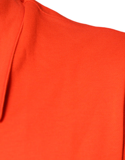 Dolce & Gabbana Men's Slim Short-Sleeve Cotton Polo Shirt - Orange