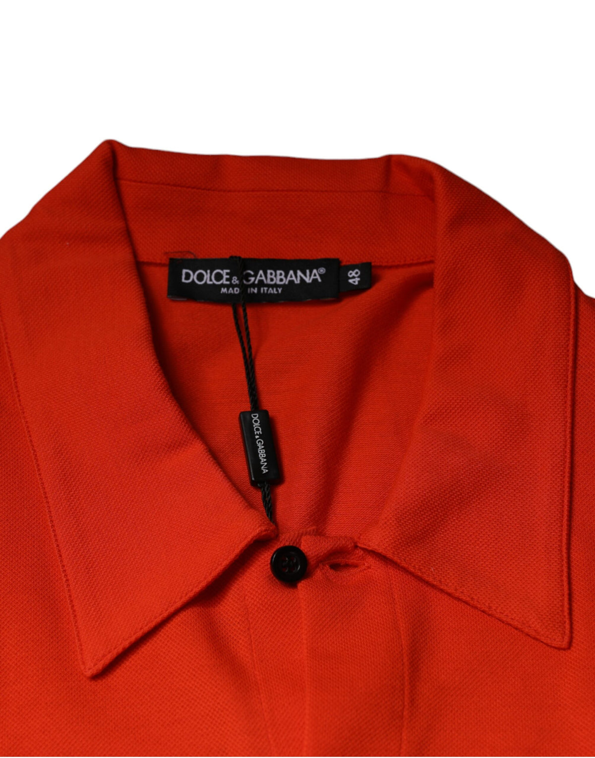Dolce & Gabbana Men's Slim Short-Sleeve Cotton Polo Shirt - Orange