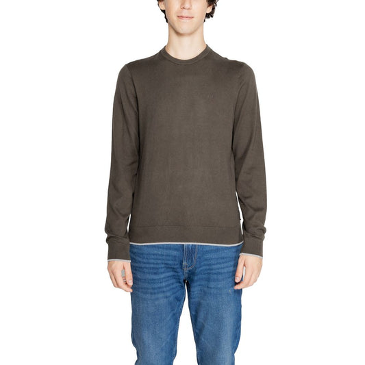 Armani Exchange Green Cotton Long Sleeve T-Shirt