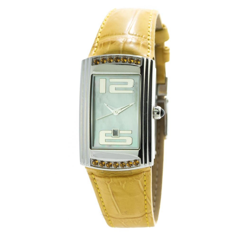 Chronotech CT7017L06S Silver & Yellow Women's Watch