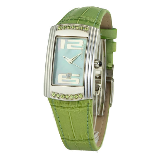 Chronotech CT7017L10S Silver & Green Women's Watch